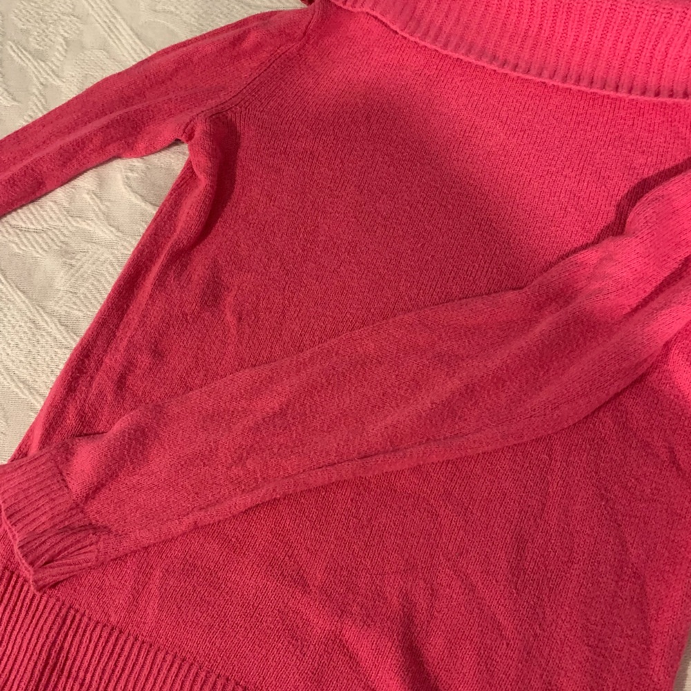 Ann Taylor Pink Long Sleeve Cowl Neck sweater - Picture 5 of 5